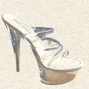 Cape Robbin Silver Heels with Transparent Design